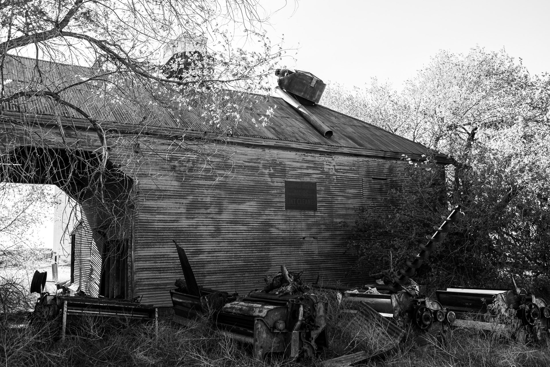 abandoned wooden structure.