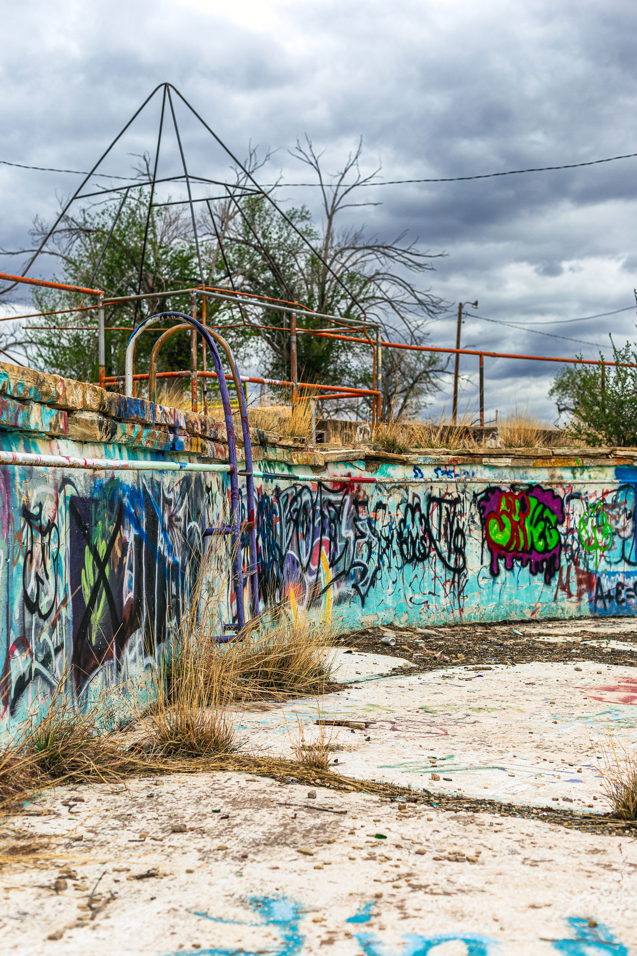 graffiti covered wall.